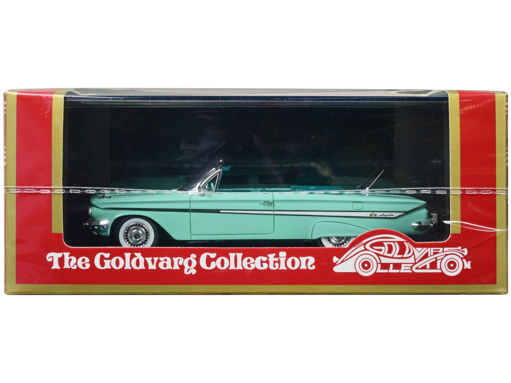 1961 Chevrolet Impala Convertible Light Green with Green Interior - Premium Chevrolet Models from Goldvarg Collection - Just $132.29! Shop now at Rapidvehicles