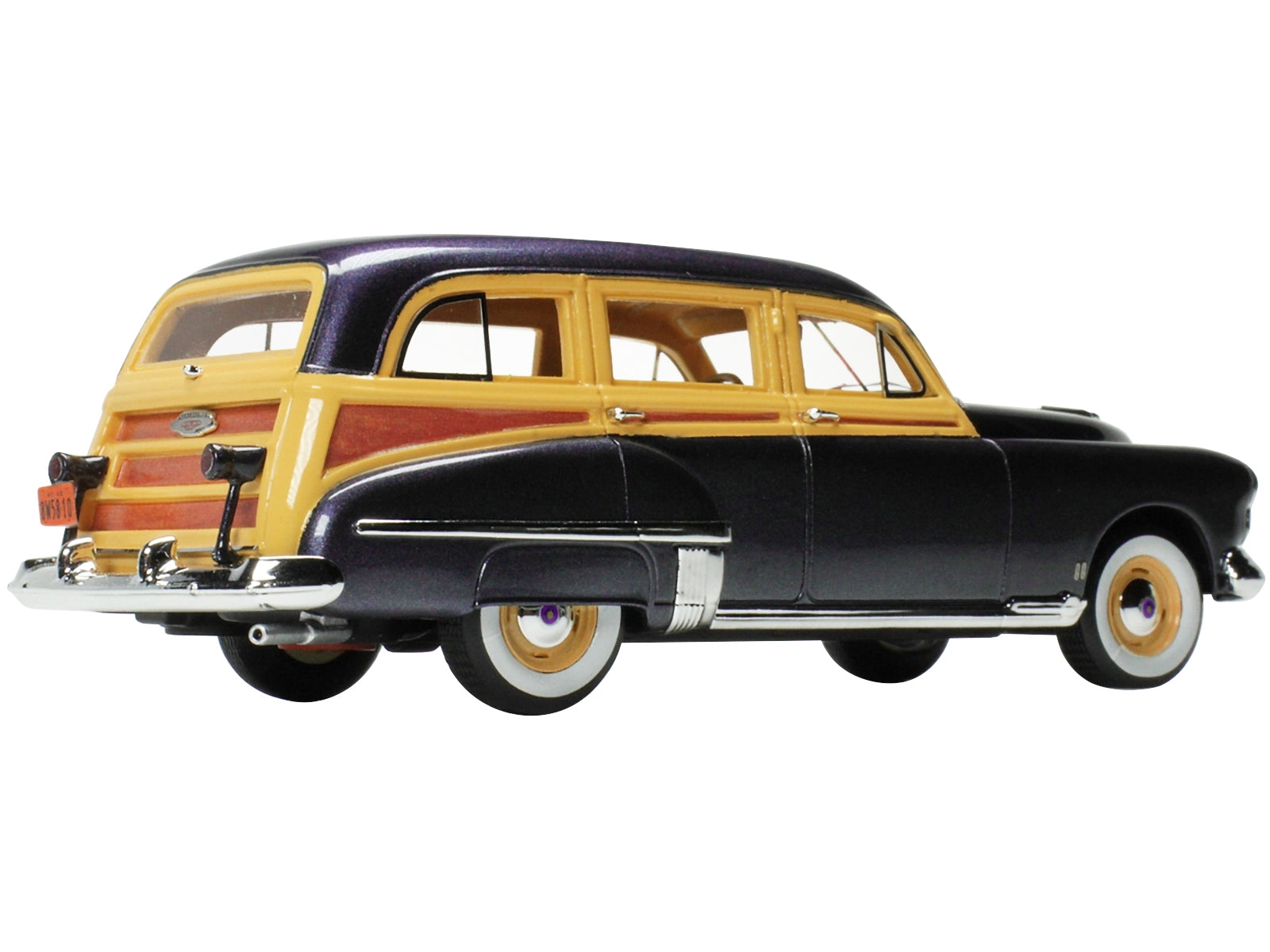 1949 Oldsmobile 88 Station Wagon Nightshade Blue with Cream and Woodgrain Sides and Red Interior Limited Edition to 240 pieces Worldwide 1/43 Model Car by Goldvarg Collection - Premium Oldsmobile Models from Goldvarg Collection - Just $126.99! Shop now at Rapidvehicles