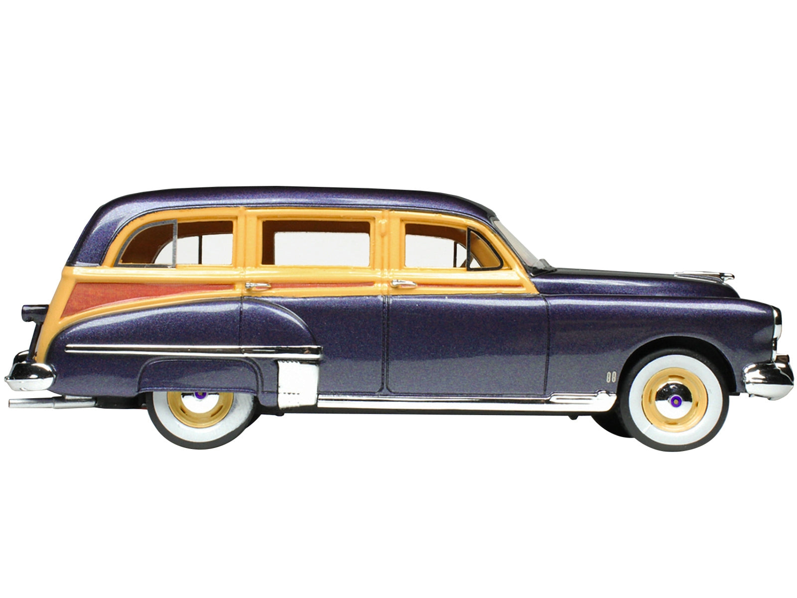 1949 Oldsmobile 88 Station Wagon Nightshade Blue with Cream and Woodgrain Sides and Red Interior Limited Edition to 240 pieces Worldwide 1/43 Model Car by Goldvarg Collection - Premium Oldsmobile Models from Goldvarg Collection - Just $126.99! Shop now at Rapidvehicles