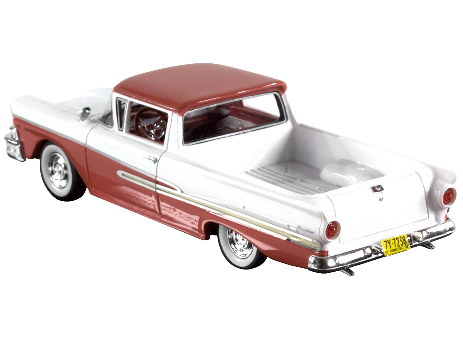 1958 Ford Ranchero Torch Red and White with Red Interior Limited - Premium Ford Models from Goldvarg Collection - Just $104.39! Shop now at Rapidvehicles