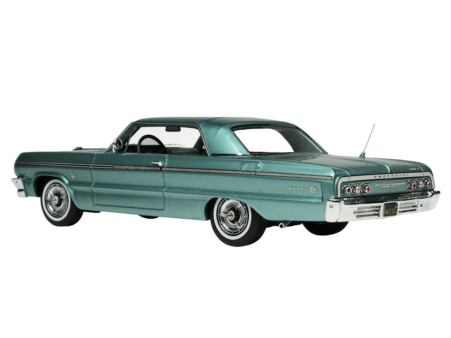 1964 Chevrolet Impala Azure Aqua Blue Metallic with Blue Interior - Premium Chevrolet Models from Goldvarg Collection - Just $132.29! Shop now at Rapidvehicles