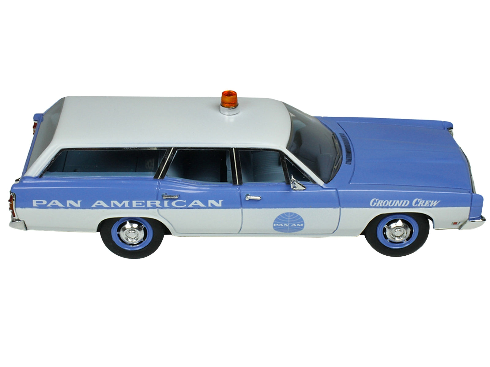 1970 Ford Galaxie Station Wagon Blue and White with Blue Interior - Premium Ford Models from Goldvarg Collection - Just $132.29! Shop now at Rapidvehicles