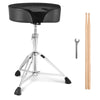 VEVOR Saddle Drum Throne, 22-27.8 in / 560-705 mm Height Adjustable, Padded Drum Stool Seat with Anti-Slip Feet 5A Drumsticks 500 lbs / 227 kg Max Weight Capacity, 360? Swivel Drum Chair for Drummers - Premium Instrument Accessories from VEVOR - Just $83.99! Shop now at Rapidvehicles