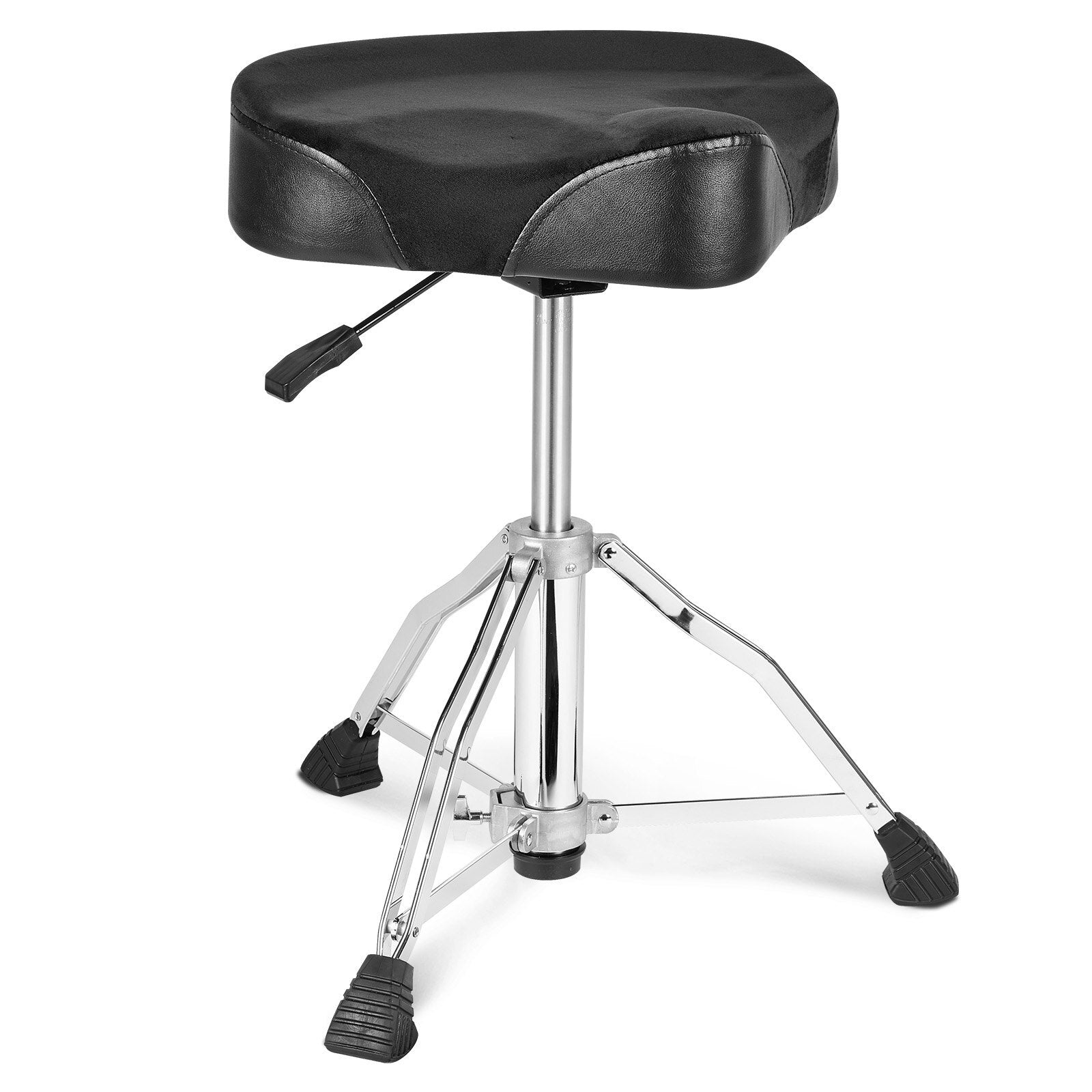 VEVOR Hydraulic Saddle Drum Throne, 19.3-25.2 in / 490-640 mm Height Adjustable, Padded Drum Stool Seat with Anti-Slip Feet Drumsticks 500 lbs / 227 kg Max Weight Capacity, 360? Swivel for Drummers - Premium Instrument Accessories from VEVOR - Just $114.79! Shop now at Rapidvehicles