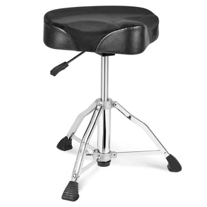 VEVOR Hydraulic Saddle Drum Throne, 19.3-25.2 in / 490-640 mm Height Adjustable, Padded Drum Stool Seat with Anti-Slip Feet Drumsticks 500 lbs / 227 kg Max Weight Capacity, 360? Swivel for Drummers - Premium Instrument Accessories from VEVOR - Just $114.79! Shop now at Rapidvehicles