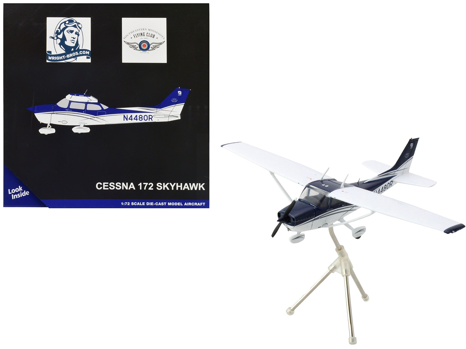 Cessna 172 Skyhawk Aircraft "N4480R" Blue and White "Gemini General Aviation" Series 1/72 Diecast Model by GeminiJets - Premium Cessna from GeminiJets - Just $94.36! Shop now at Rapidvehicles