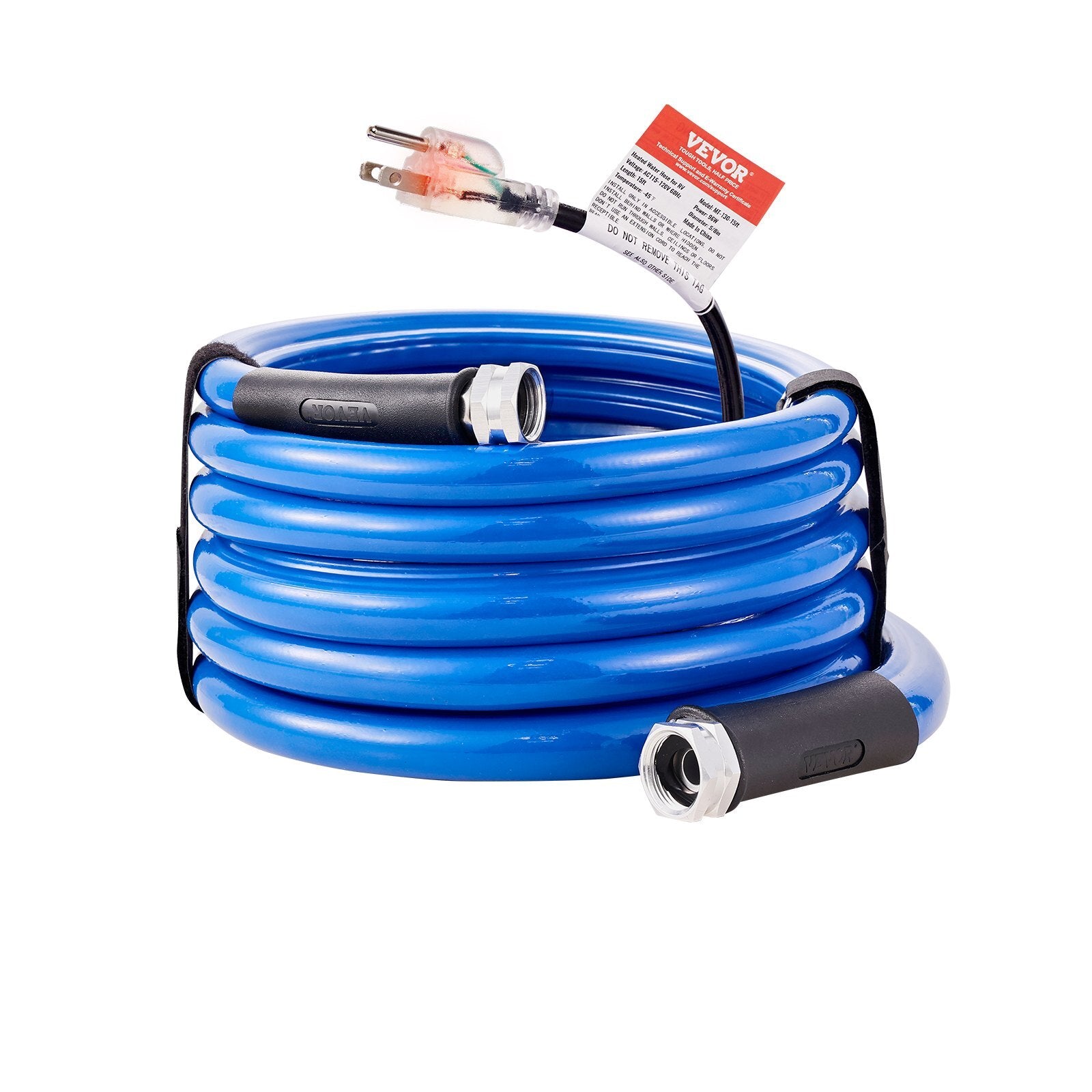 VEVOR 15ft Heated Water Hose for RV, Heated Drinking Water Hose Antifreeze to -45?F, Automatic Self-regulating, 5/8" I.D. with 3/4" GHT Adapter, Lead and BPA Free - Premium Plumbing from VEVOR - Just $76.84! Shop now at Rapidvehicles