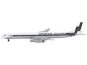 Douglas DC-8-61 Commercial Aircraft "Universal Airlines" White with Black Stripes 1/400 Diecast Model Airplane by GeminiJets - Premium Douglas from GeminiJets - Just $73.99! Shop now at Rapidvehicles