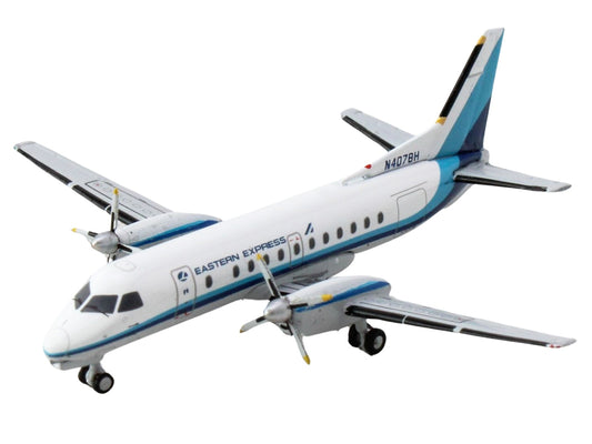 Saab 340B Commercial Aircraft "Eastern Express" (N407BH) White - Premium Aircrafts and War Planes from GeminiJets - Just $73.99! Shop now at Rapidvehicles