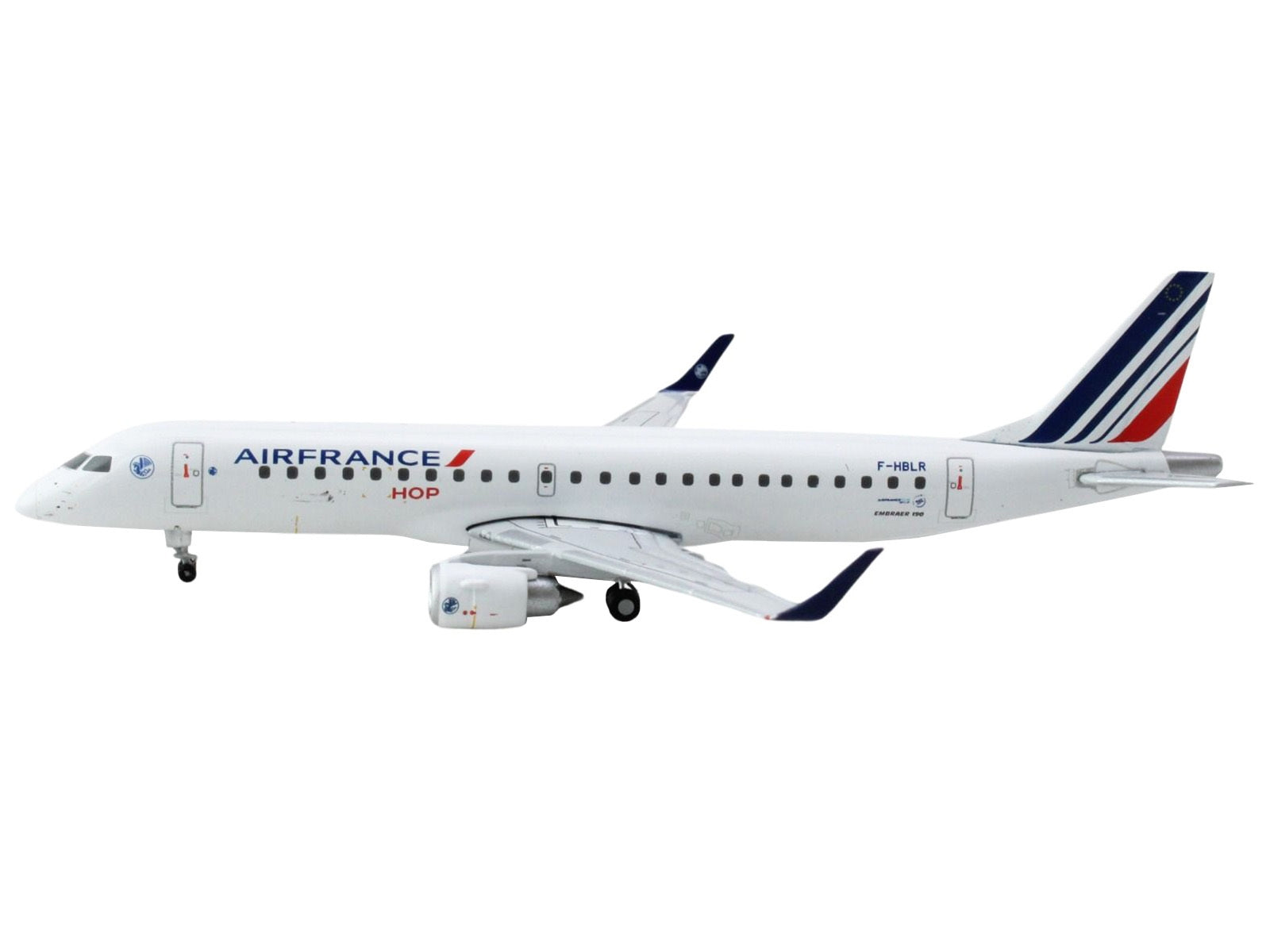 Embraer ERJ-190 Commercial Aircraft "Air France Hop" (F-HBLR) White with Striped Tail 1/400 Diecast Model Airplane by GeminiJets - Premium Embraer from GeminiJets - Just $66.99! Shop now at Rapidvehicles