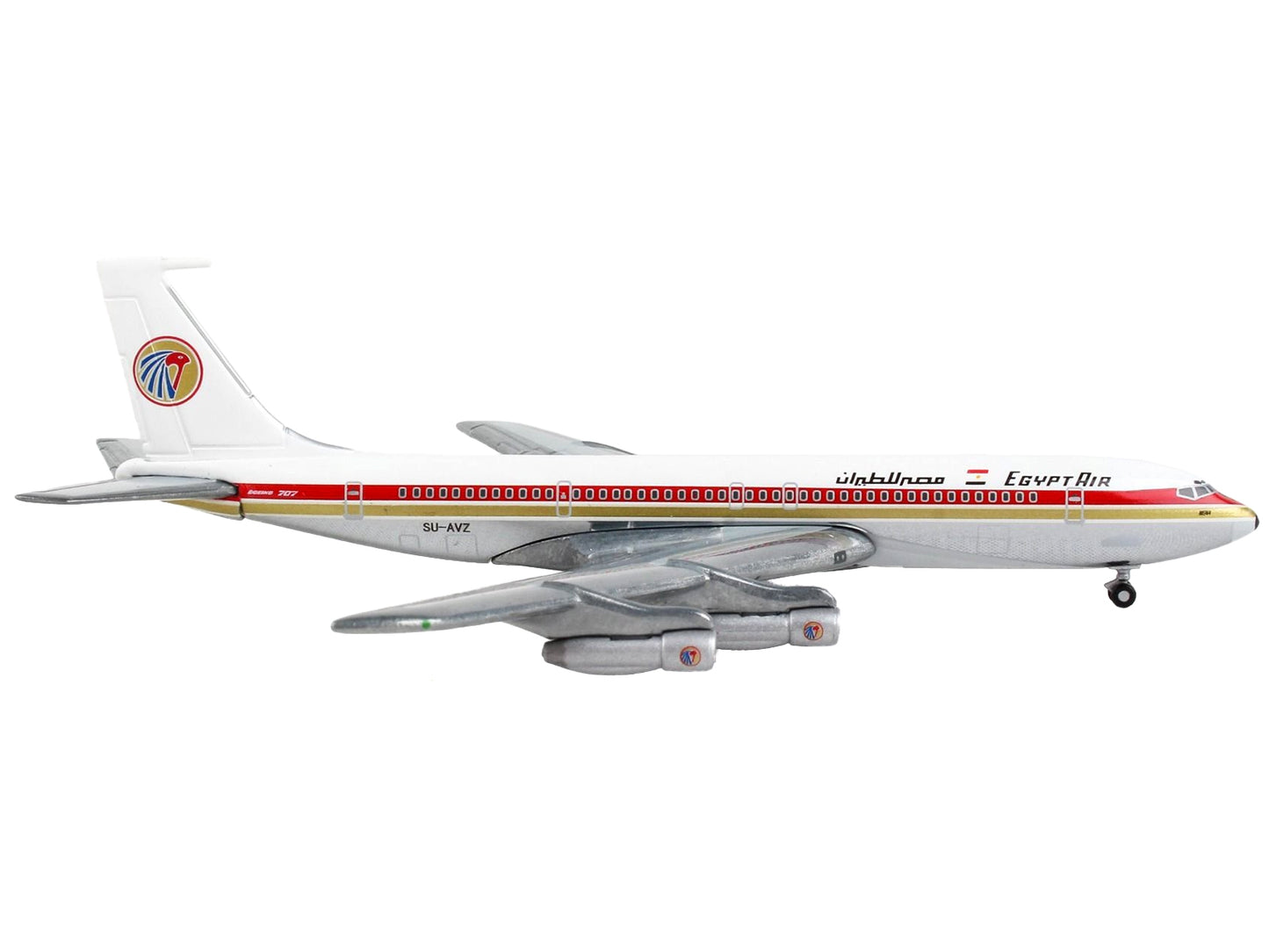 Boeing 707 Commercial Aircraft "EgyptAir" White with Red and Gold - Premium Boeing from GeminiJets - Just $71.09! Shop now at Rapidvehicles