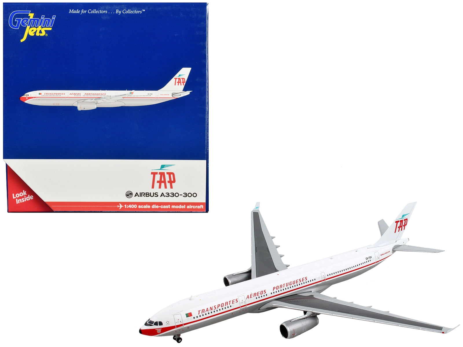 Airbus A330-300 Commercial Aircraft "TAP Air Portugal" White with Red Stripes 1/400 Diecast Model Airplane by GeminiJets - Premium Aircrafts and War Planes from GeminiJets - Just $80.09! Shop now at Rapidvehicles