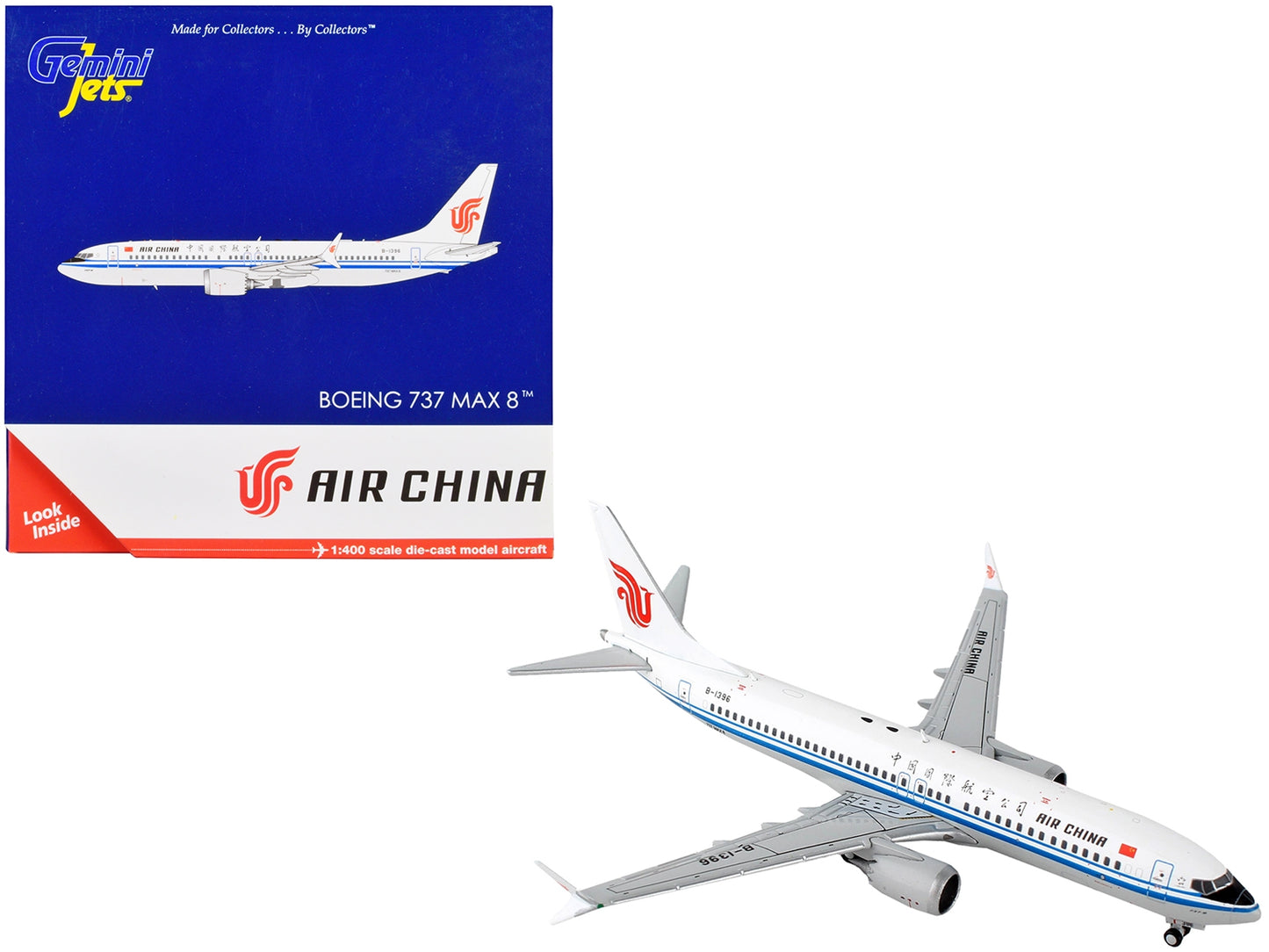 Boeing 737 MAX 8 Commercial Aircraft "Air China" White with Blue