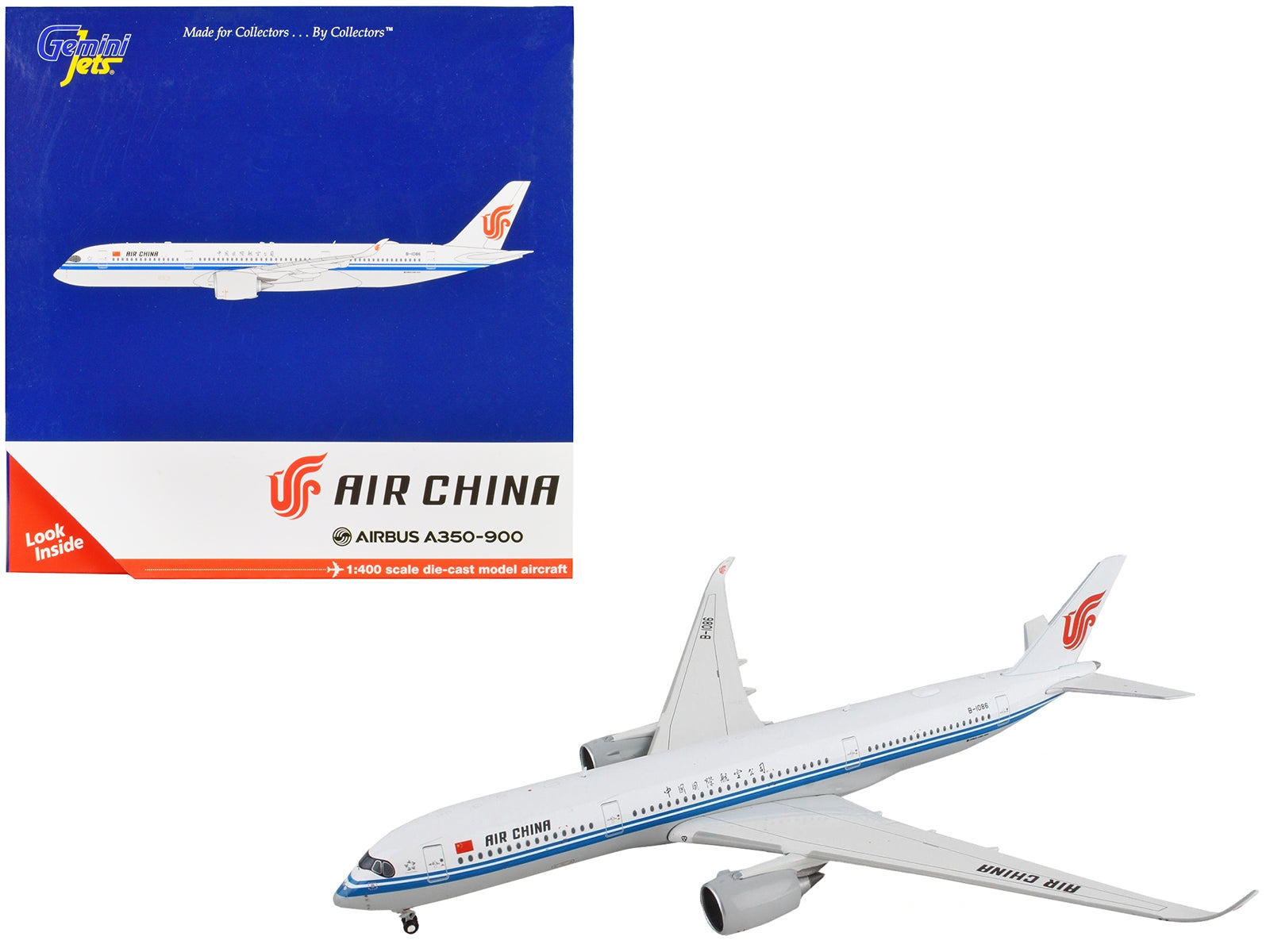 Airbus A350-900 Commercial Aircraft "Air China" White with Blue Stripes 1/400 Diecast Model Airplane by GeminiJets - Premium Aircrafts and War Planes from GeminiJets - Just $83.99! Shop now at Rapidvehicles