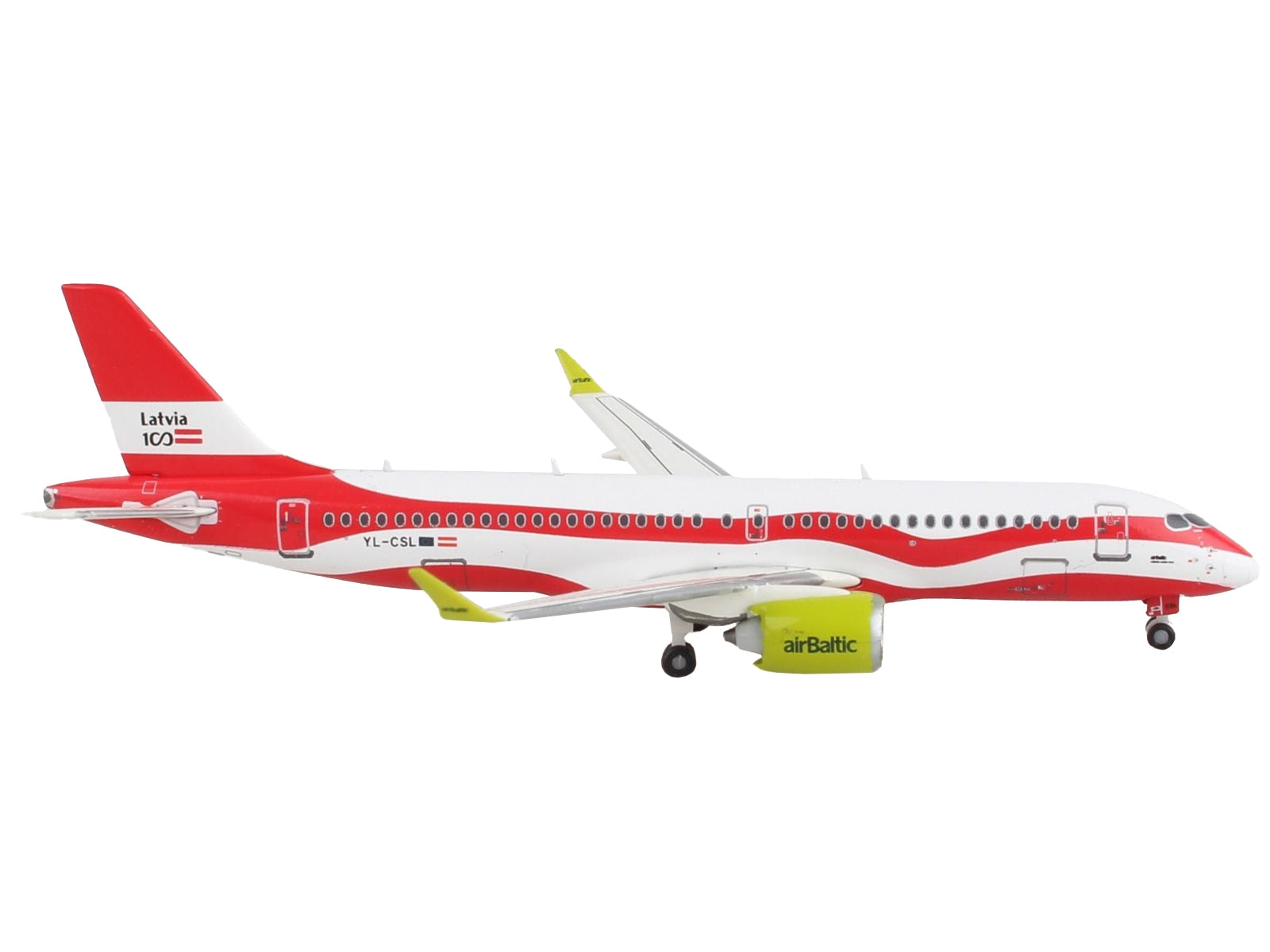 Airbus A220-300 Commercial Aircraft "Air Baltic" White and Red 1/400 Diecast Model Airplane by GeminiJets - Premium Aircrafts and War Planes from GeminiJets - Just $65.99! Shop now at Rapidvehicles