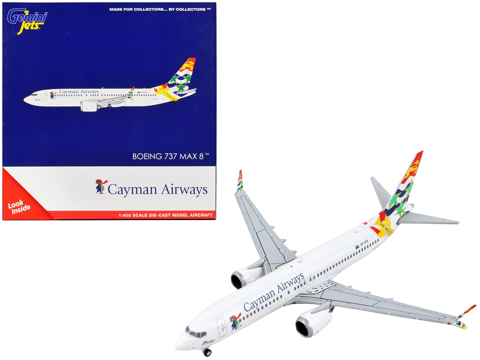 Boeing 737 MAX 8 Commercial Aircraft "Cayman Airways" White with Tail Graphics 1/400 Diecast Model Airplane by GeminiJets - Premium Boeing from GeminiJets - Just $65.99! Shop now at Rapidvehicles