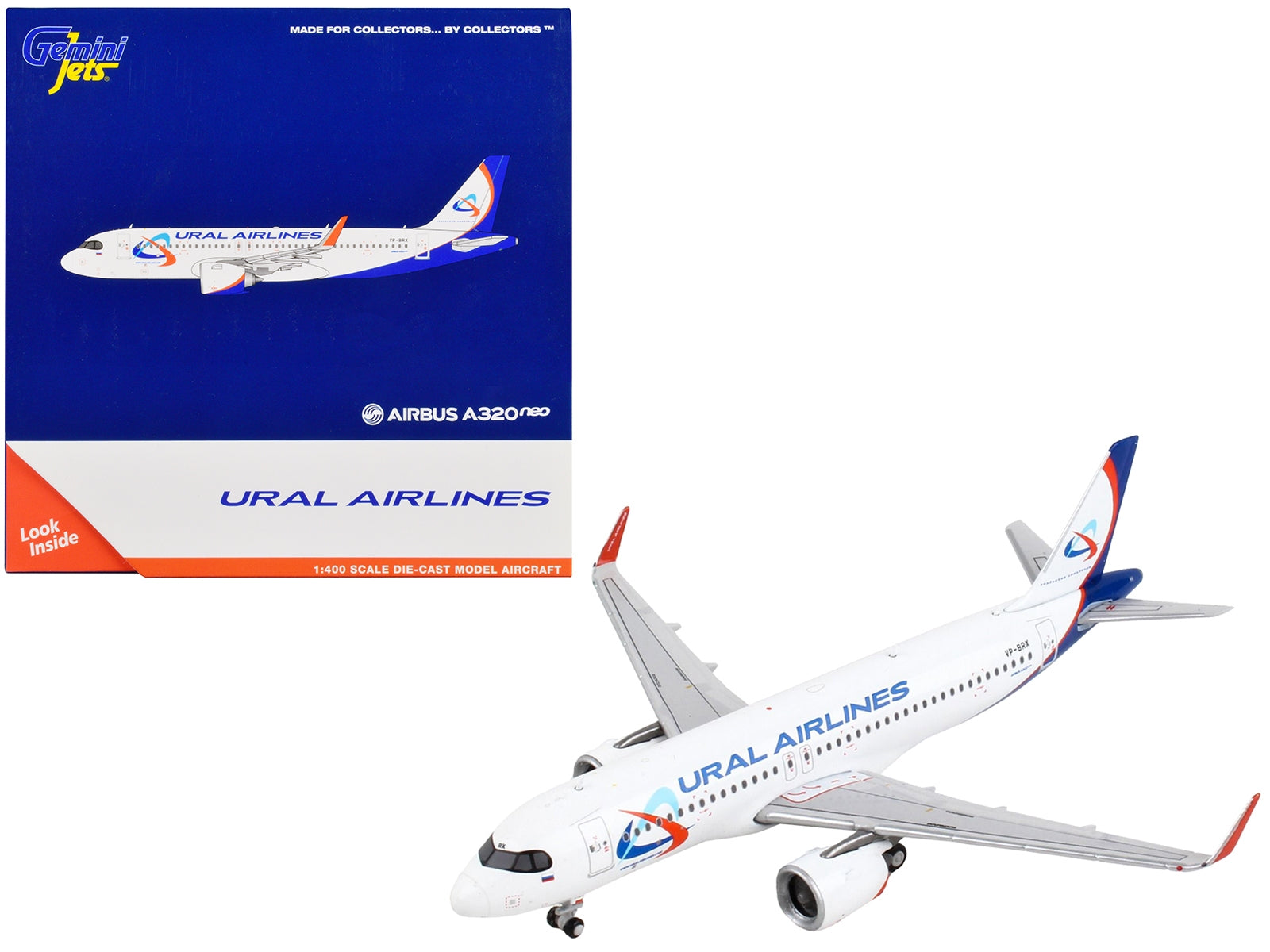 Airbus A320neo Commercial Aircraft "Ural Airlines" White with Blue Tail 1/400 Diecast Model Airplane by GeminiJets - Premium Aircrafts and War Planes from GeminiJets - Just $63.72! Shop now at Rapidvehicles