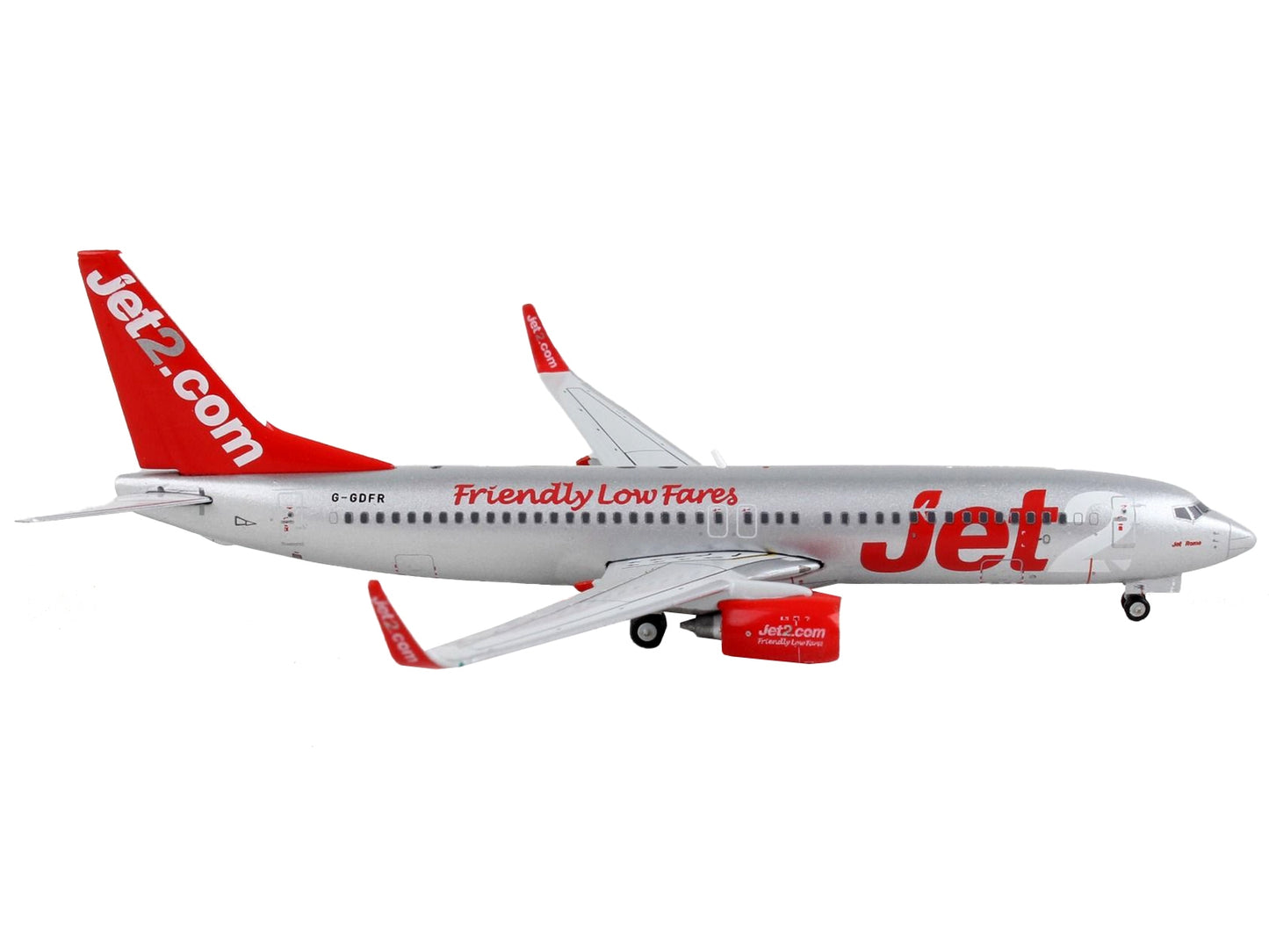 Boeing 737-800 Commercial Aircraft "Jet2.Com" Silver with Red - Premium Boeing from GeminiJets - Just $76.99! Shop now at Rapidvehicles