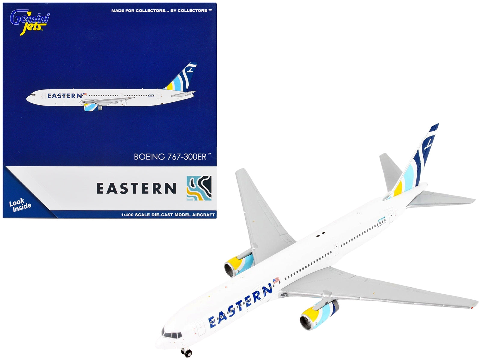 Boeing 767-300ER Commercial Aircraft "Eastern Airlines" White with Striped Tail 1/400 Diecast Model Airplane by GeminiJets - Premium Boeing from GeminiJets - Just $70.99! Shop now at Rapidvehicles