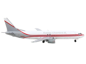 Boeing 737-400F Commercial Aircraft "Kalitta Charters II" White and Gray with Red Stripes 1/400 Diecast Model Airplane by GeminiJets - Premium Boeing from GeminiJets - Just $64.99! Shop now at Rapidvehicles