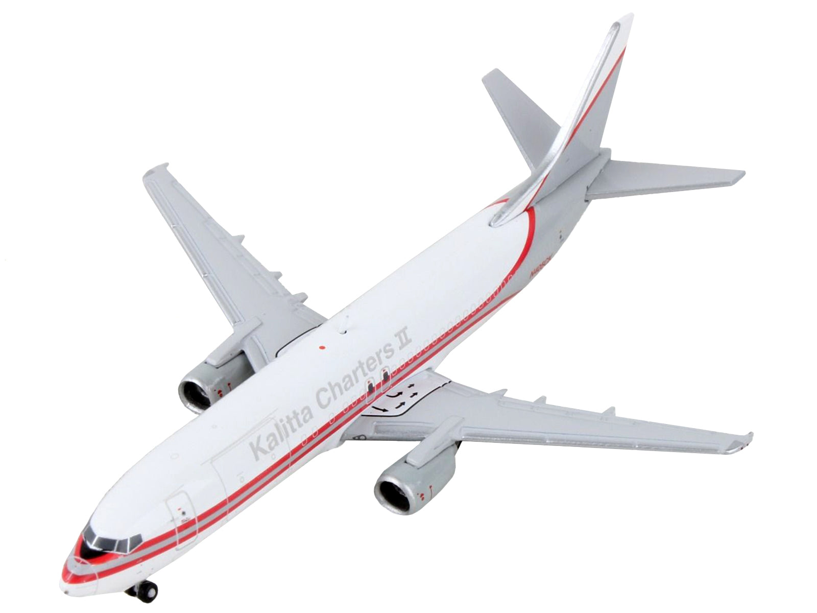 Boeing 737-400F Commercial Aircraft "Kalitta Charters II" White and Gray with Red Stripes 1/400 Diecast Model Airplane by GeminiJets - Premium Boeing from GeminiJets - Just $64.99! Shop now at Rapidvehicles