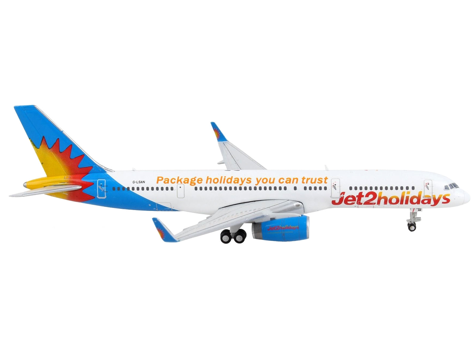 Boeing 757-200 Commercial Aircraft "Jet2 Holidays" White with Blue Tail 1/400 Diecast Model Airplane by GeminiJets - Premium Boeing from GeminiJets - Just $65.99! Shop now at Rapidvehicles