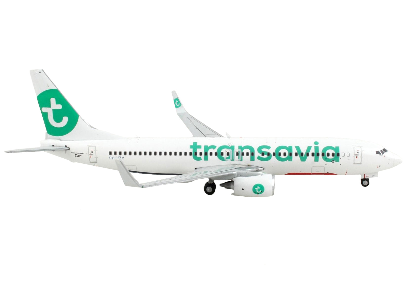 Boeing 737-800 Commercial Aircraft "Transavia Airlines" White with Green Tail 1/400 Diecast Model Airplane by GeminiJets - Premium Boeing from GeminiJets - Just $66.99! Shop now at Rapidvehicles