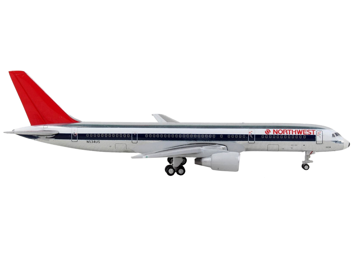 Boeing 757-200 Commercial Aircraft "Northwest Airlines" Silver - Premium Boeing from GeminiJets - Just $81.99! Shop now at Rapidvehicles