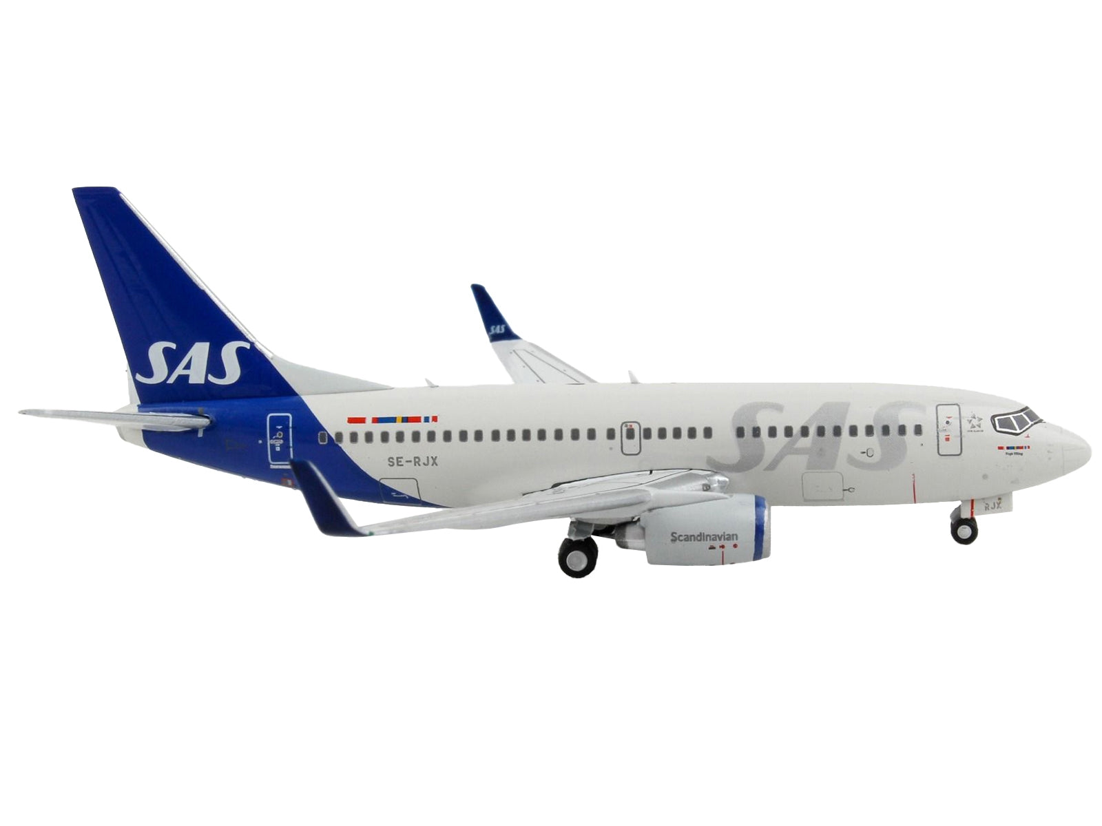 Boeing 737-700 Commercial Aircraft "Scandinavian Airlines" Gray with Blue Tail 1/400 Diecast Model Airplane by GeminiJets - Premium Boeing from GeminiJets - Just $66.99! Shop now at Rapidvehicles