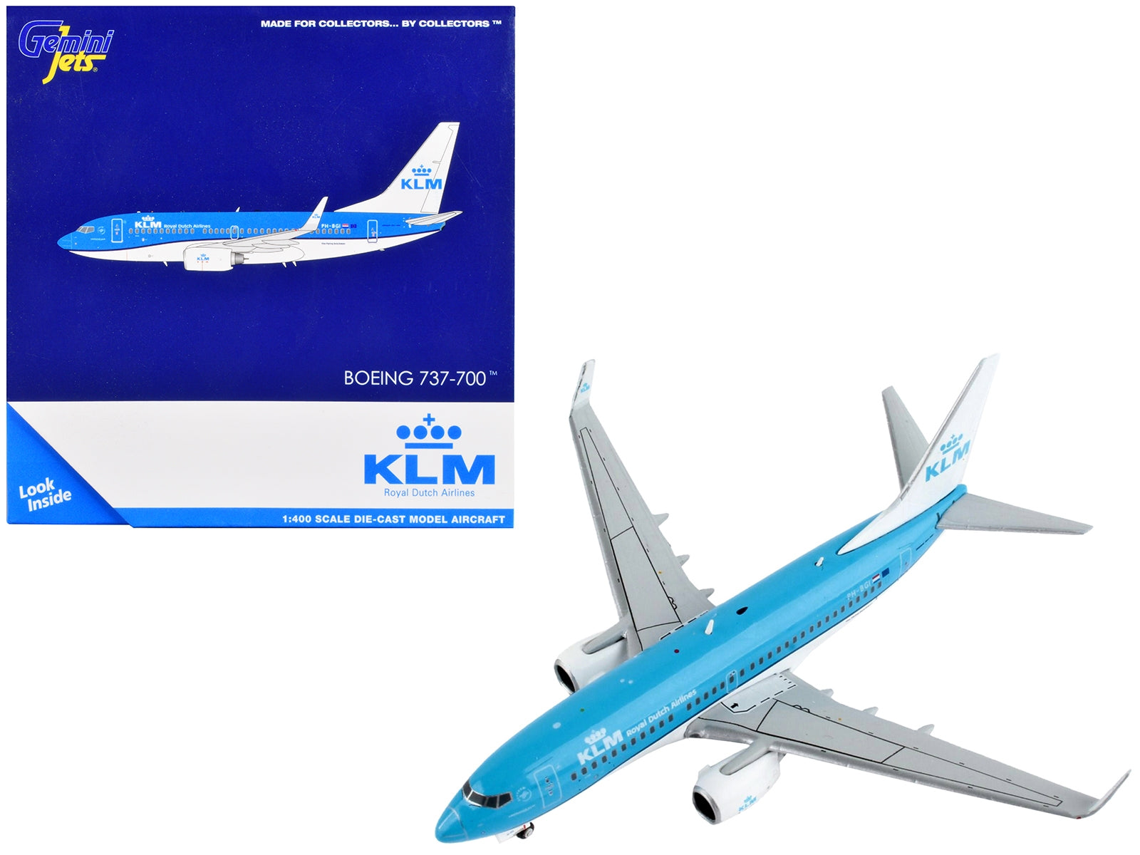 Boeing 737-700 Commercial Aircraft "KLM Royal Dutch Airlines" Blue and White 1/400 Diecast Model Airplane by GeminiJets - Premium Boeing from GeminiJets - Just $67.99! Shop now at Rapidvehicles