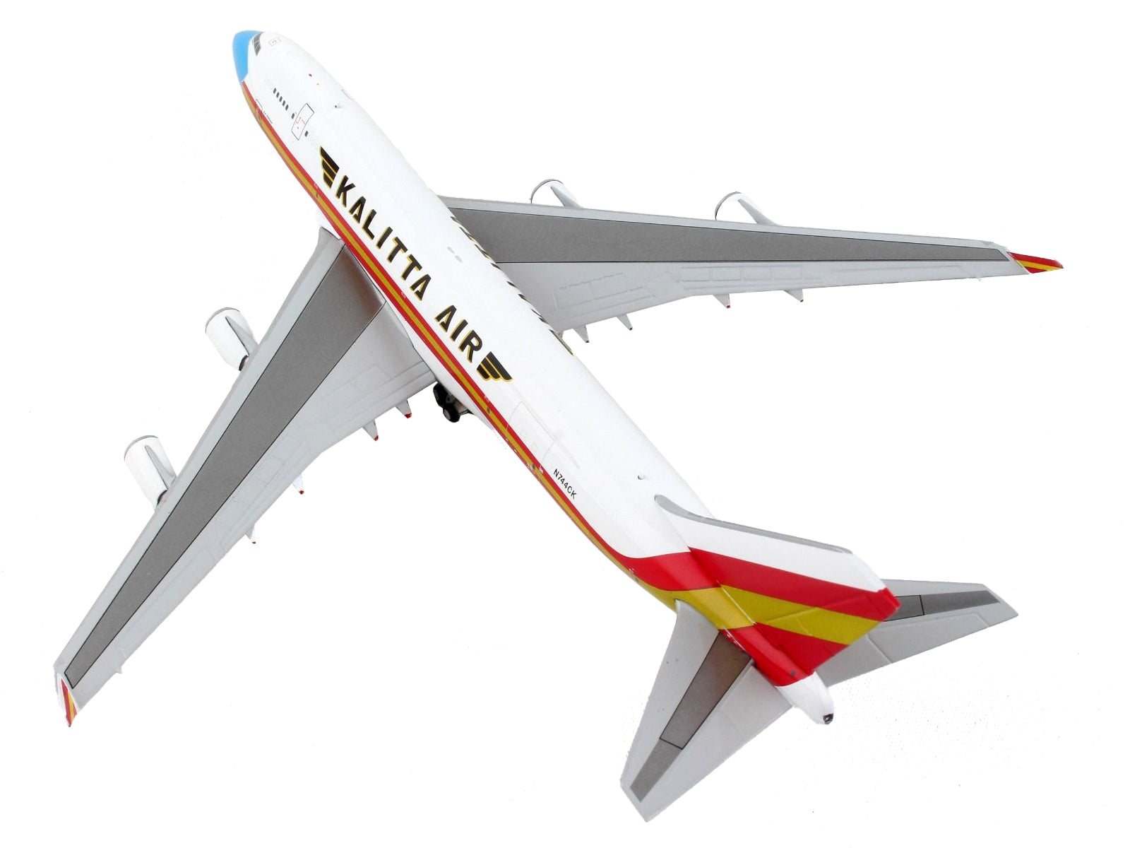 Boeing 747-400F Commercial Aircraft "Kalitta Air" White with Stripes "Mask" Livery 1/400 Diecast Model Airplane by GeminiJets - Premium Boeing from GeminiJets - Just $85.99! Shop now at Rapidvehicles