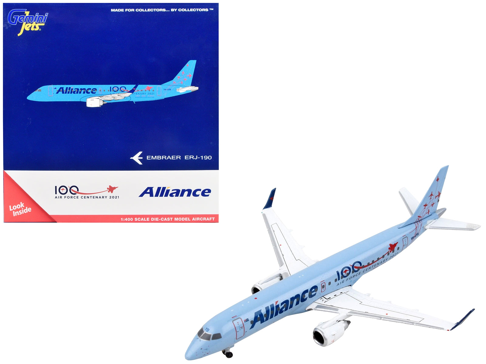 Embraer ERJ-190 Commercial Aircraft "Alliance Airlines - 100th Anniversary Royal Australian Air Force" Blue 1/400 Diecast Model Airplane by GeminiJets - Premium Embraer from GeminiJets - Just $62.99! Shop now at Rapidvehicles