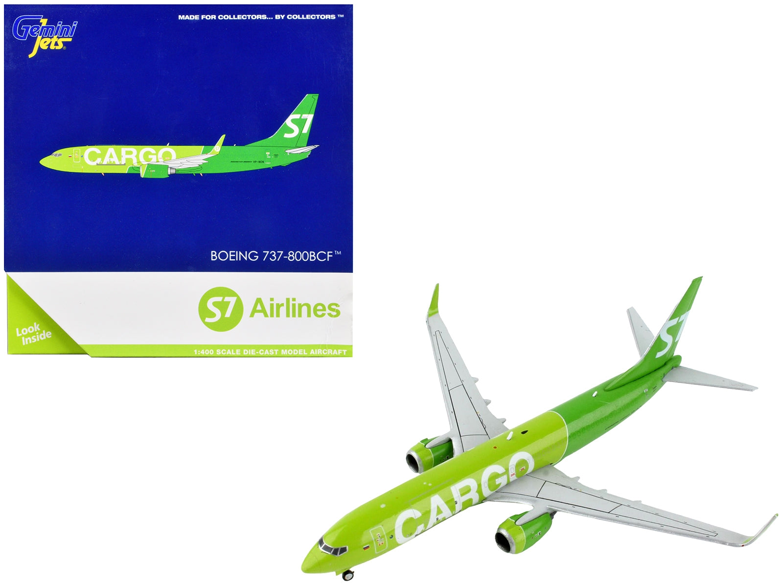 Boeing 737-800BCF Commercial Aircraft "S7 Airlines Cargo" Green 1/400 Diecast Model Airplane by GeminiJets - Premium Boeing from GeminiJets - Just $66.99! Shop now at Rapidvehicles