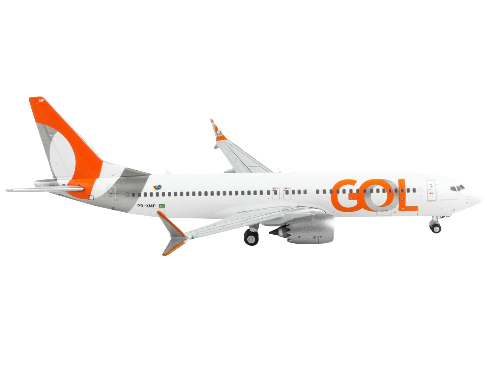 Boeing 737 MAX 8 Commercial Aircraft "Gol Linhas Aereas Inteligentes" White with Orange and Silver Tail 1/400 Diecast Model Airplane by GeminiJets - Premium Boeing from GeminiJets - Just $66.99! Shop now at Rapidvehicles