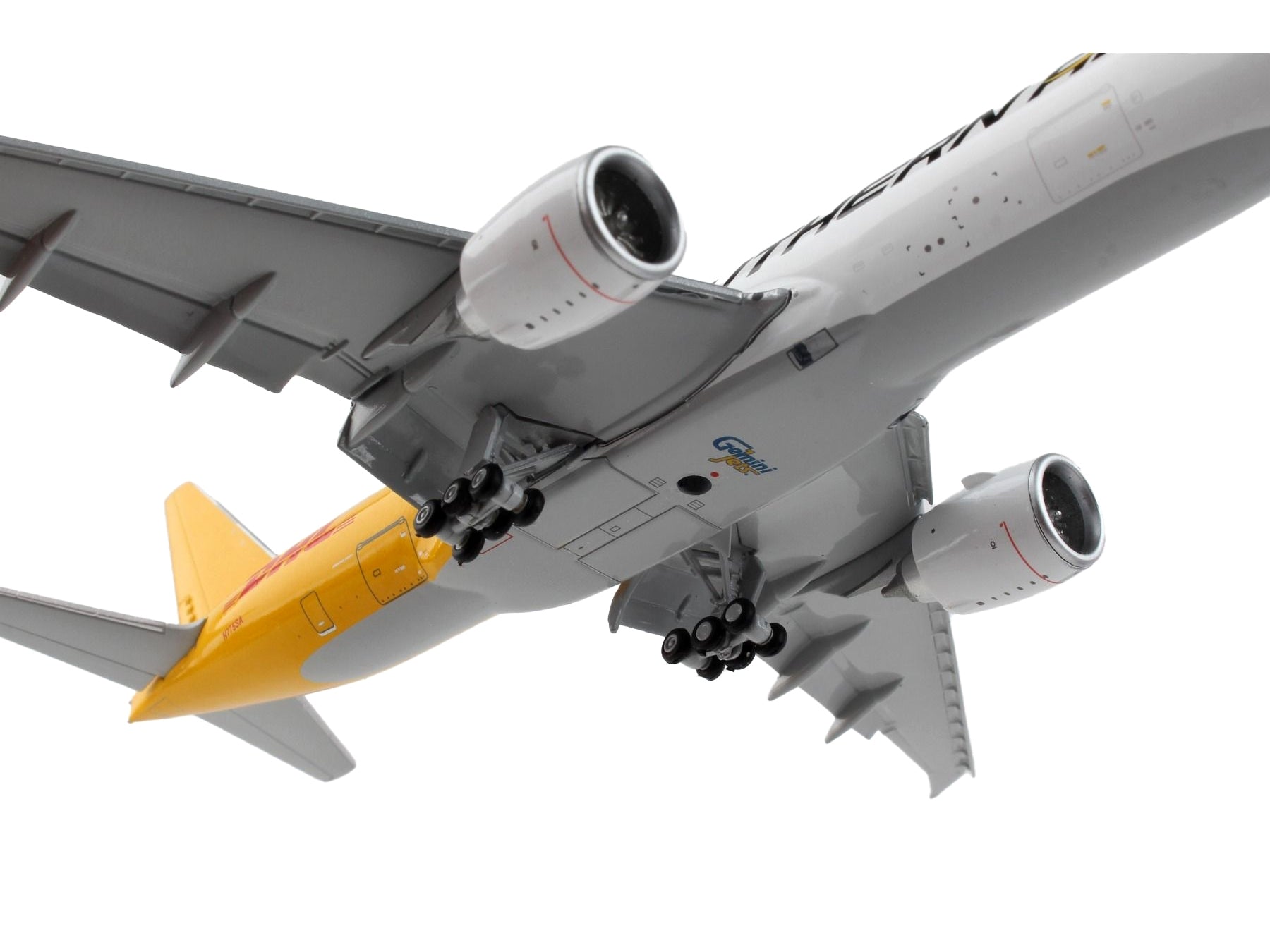 Boeing 777F Commercial Aircraft with Flaps Down "Southern Air - DHL" White and Yellow 1/400 Diecast Model Airplane by GeminiJets - Premium Boeing from GeminiJets - Just $86.99! Shop now at Rapidvehicles