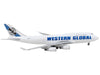 Boeing 747-400F Commercial Aircraft "Western Global" White with Blue Tail Stripes 1/400 Diecast Model Airplane by GeminiJets - Premium Boeing from GeminiJets - Just $86.99! Shop now at Rapidvehicles