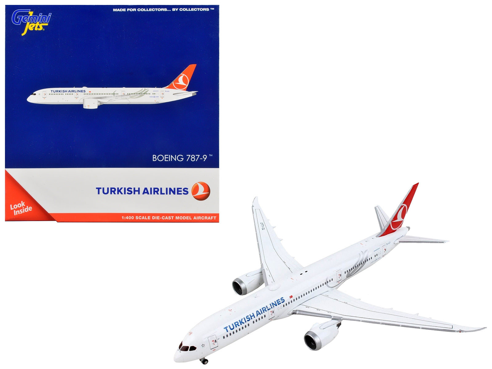 Boeing 787-9 Commercial Aircraft "Turkish Airlines" White with Red Tail 1/400 Diecast Model Airplane by GeminiJets - Premium Boeing from GeminiJets - Just $74.99! Shop now at Rapidvehicles