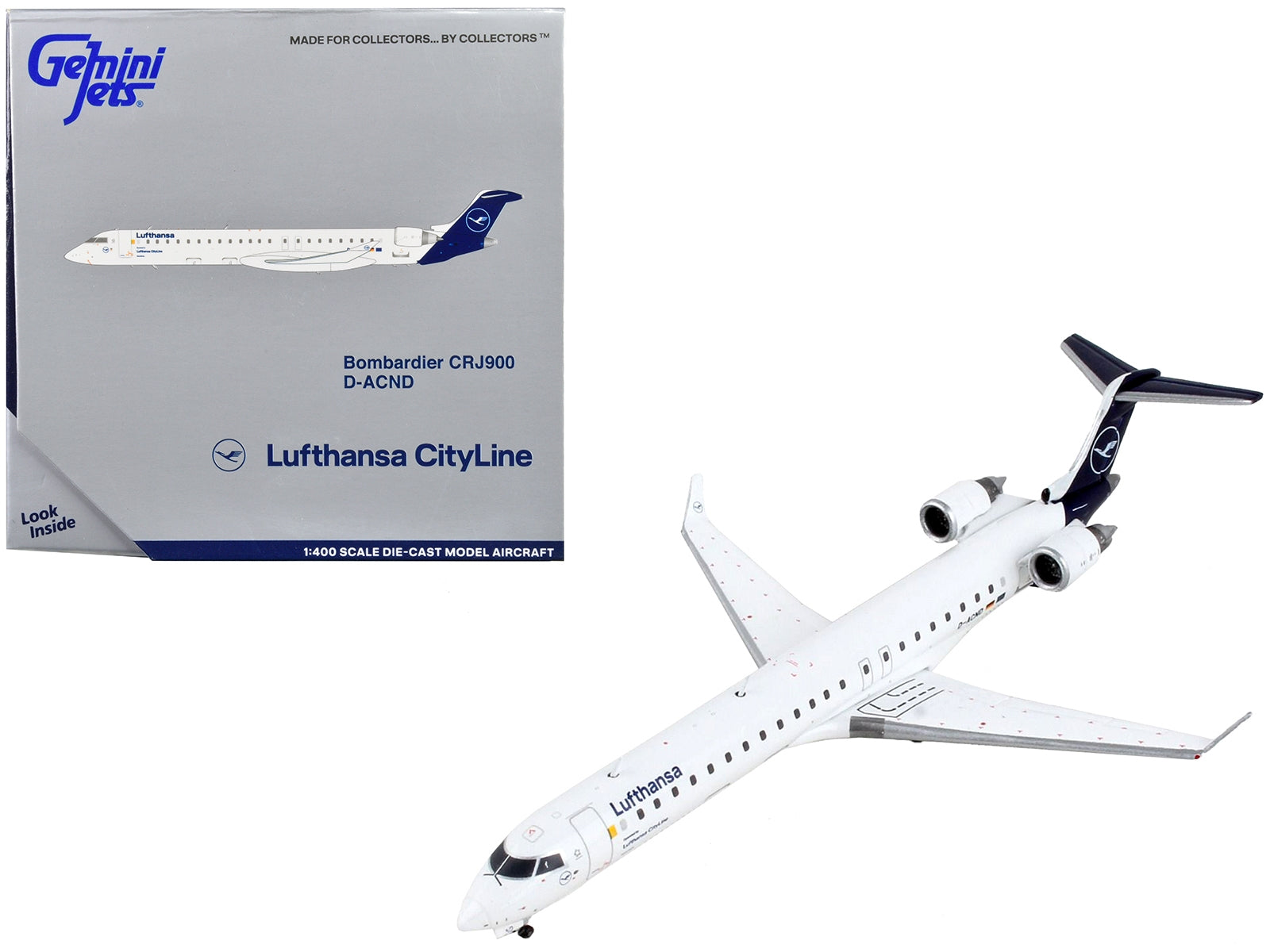 Bombardier CRJ900 Commercial Aircraft "Lufthansa" White with Dark Blue Tail 1/400 Diecast Model Airplane by GeminiJets - Premium Bombardier from GeminiJets - Just $64.99! Shop now at Rapidvehicles