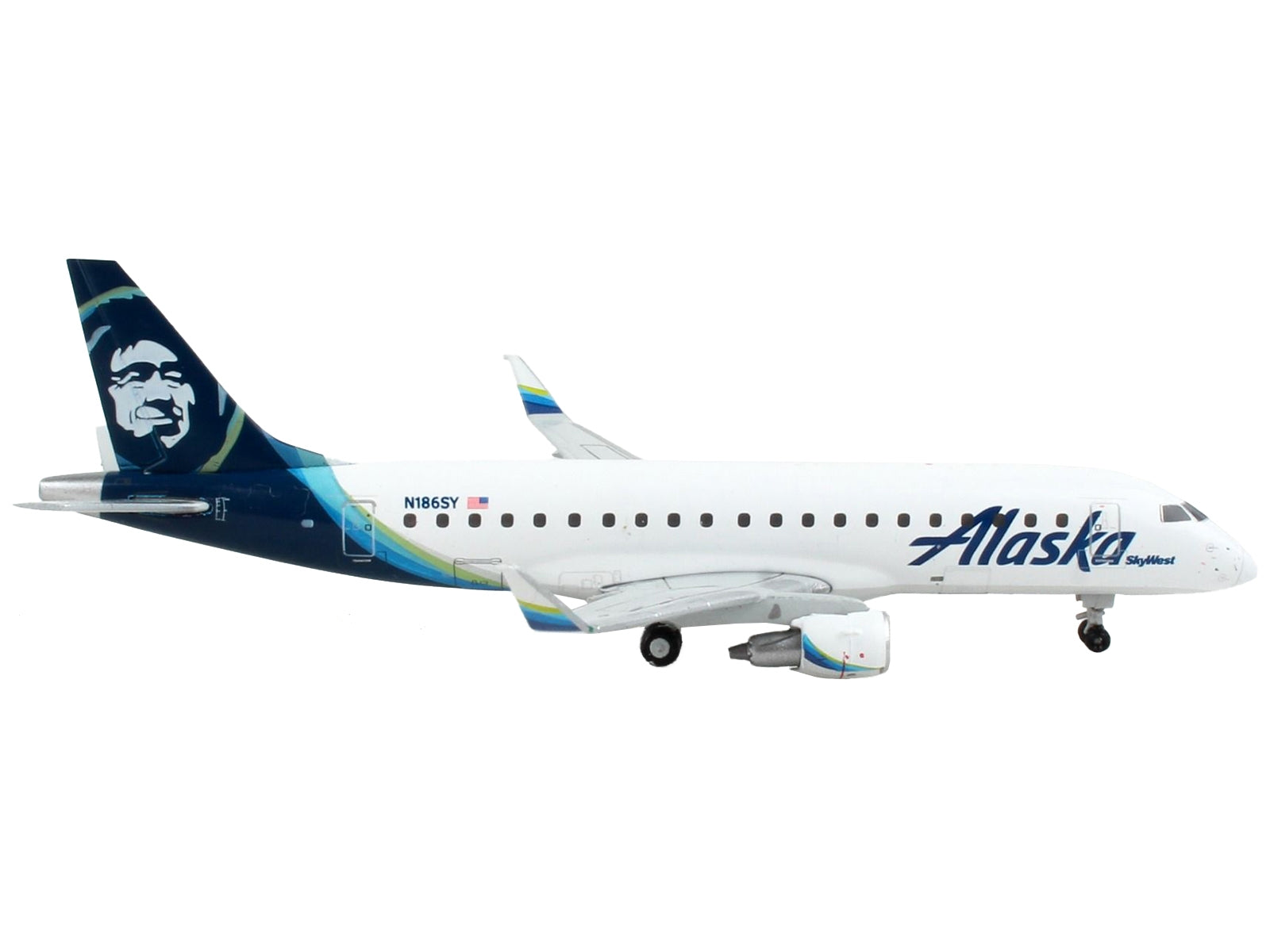 Embraer ERJ-175 Commercial Aircraft "Alaska Airlines" White with Blue Tail 1/400 Diecast Model Airplane by GeminiJets - Premium Embraer from GeminiJets - Just $65.99! Shop now at Rapidvehicles