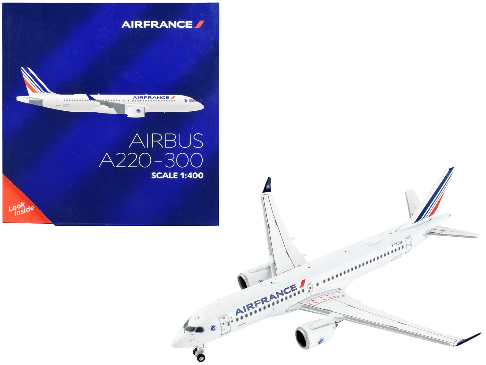 Airbus A220-300 Commercial Aircraft "Air France" White with Tail Stripes 1/400 Diecast Model Airplane by GeminiJets - Premium Aircrafts and War Planes from GeminiJets - Just $66.99! Shop now at Rapidvehicles