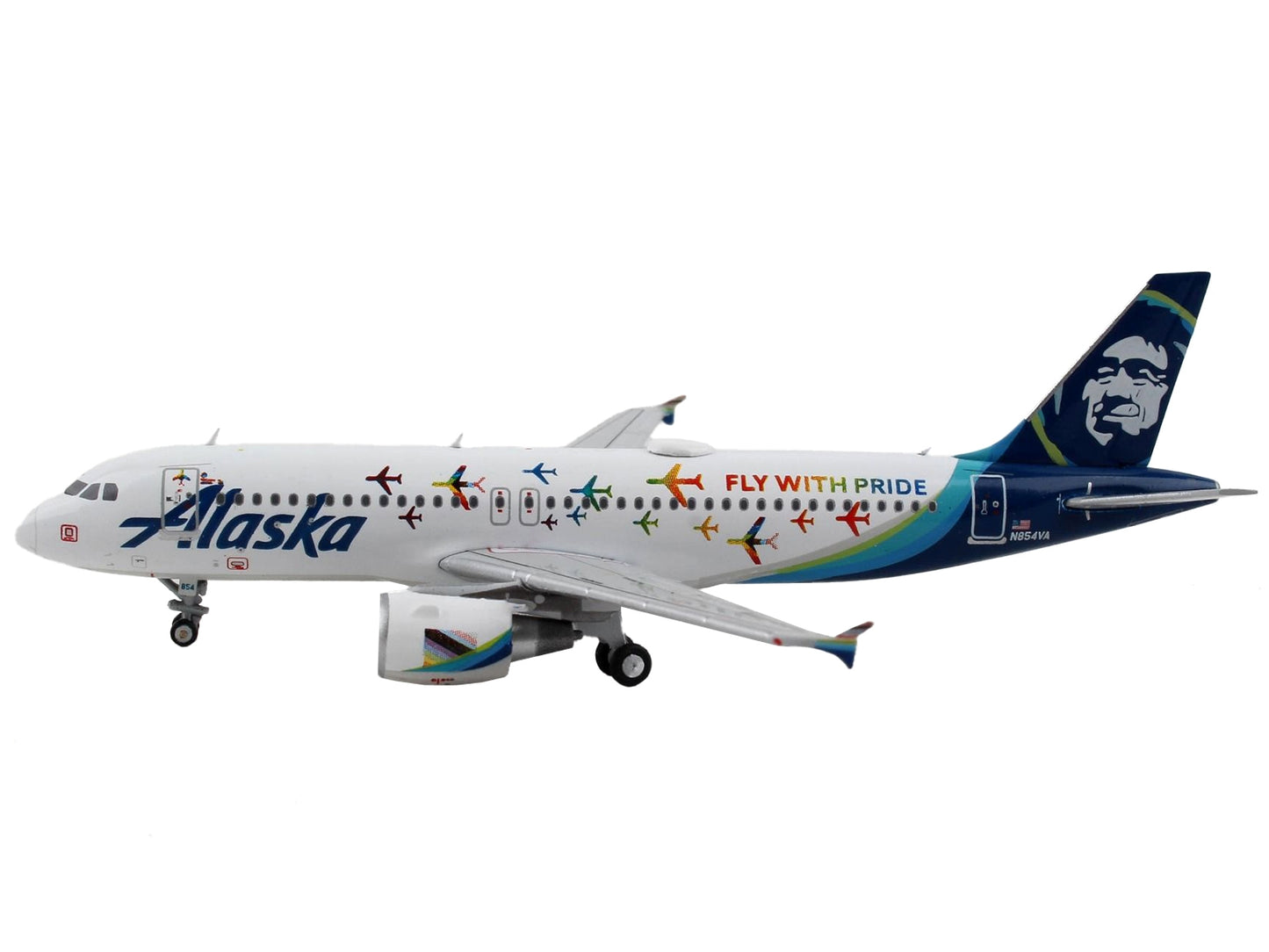 Airbus A320 Commercial Aircraft "Alaska Airlines - Fly with - Premium Aircrafts and War Planes from GeminiJets - Just $76.99! Shop now at Rapidvehicles