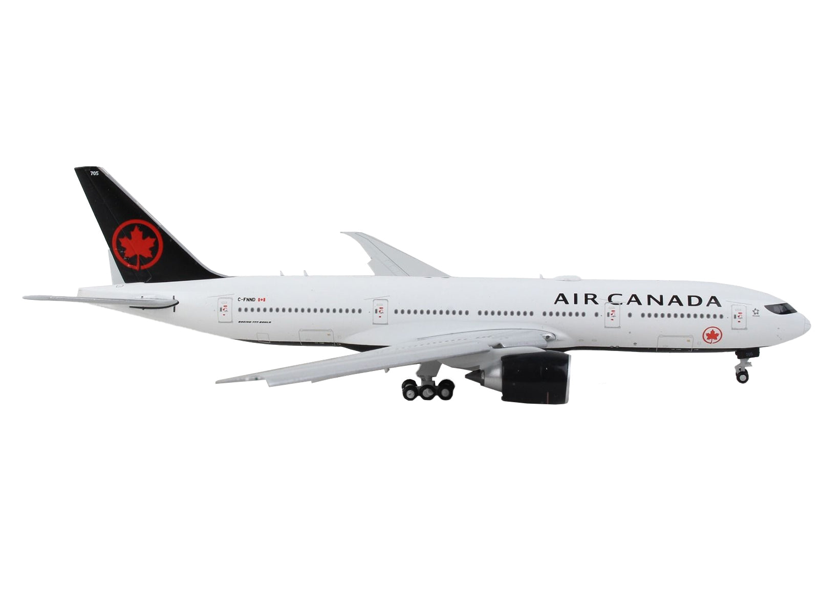 Boeing 777-200LR Commercial Aircraft with Flaps Down "Air Canada" White with Black Tail 1/400 Diecast Model Airplane by GeminiJets - Premium Boeing from GeminiJets - Just $85.99! Shop now at Rapidvehicles