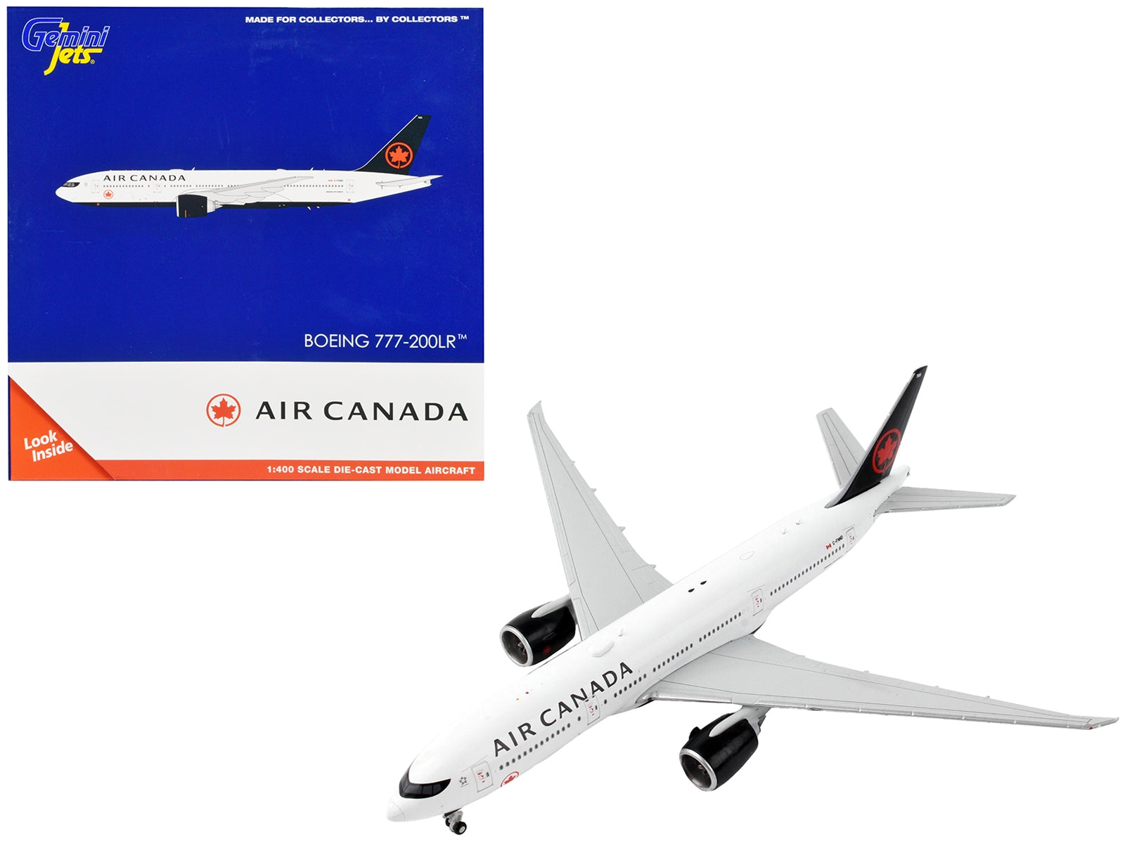 Boeing 777-200LR Commercial Aircraft "Air Canada" White with Black Tail 1/400 Diecast Model Airplane by GeminiJets - Premium Boeing from GeminiJets - Just $85.99! Shop now at Rapidvehicles