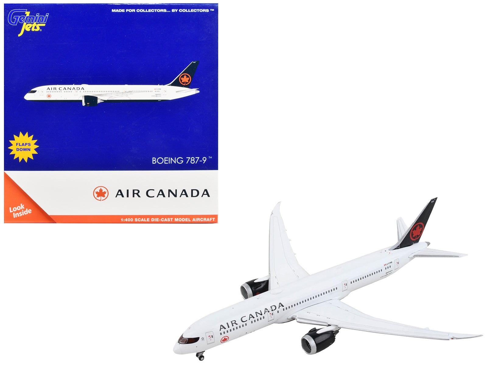 Boeing 787-9 Commercial Aircraft with Flaps Down "Air Canada" White with Black Tail 1/400 Diecast Model Airplane by GeminiJets - Premium Boeing from GeminiJets - Just $78.99! Shop now at Rapidvehicles