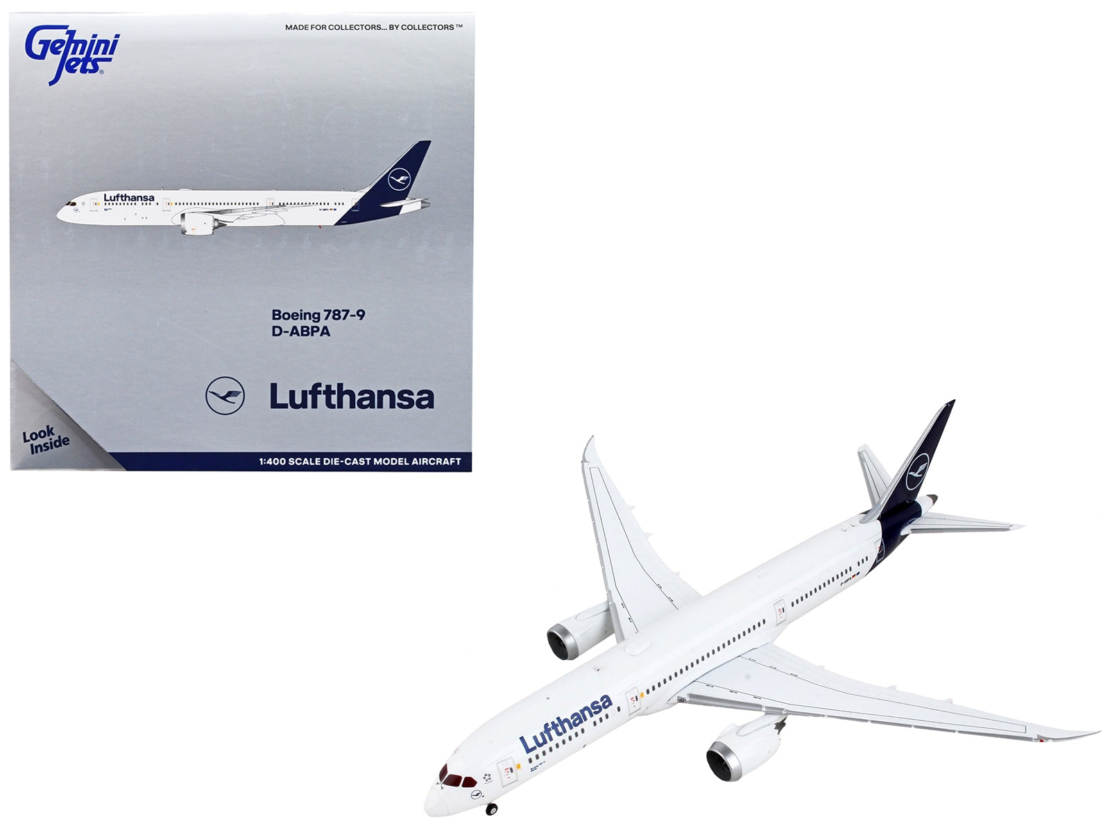 Boeing 787-9 Commercial Aircraft "Lufthansa - D-ABPA" White with Dark Blue Tail 1/400 Diecast Model Airplane by GeminiJets - Premium Boeing from GeminiJets - Just $72.70! Shop now at Rapidvehicles