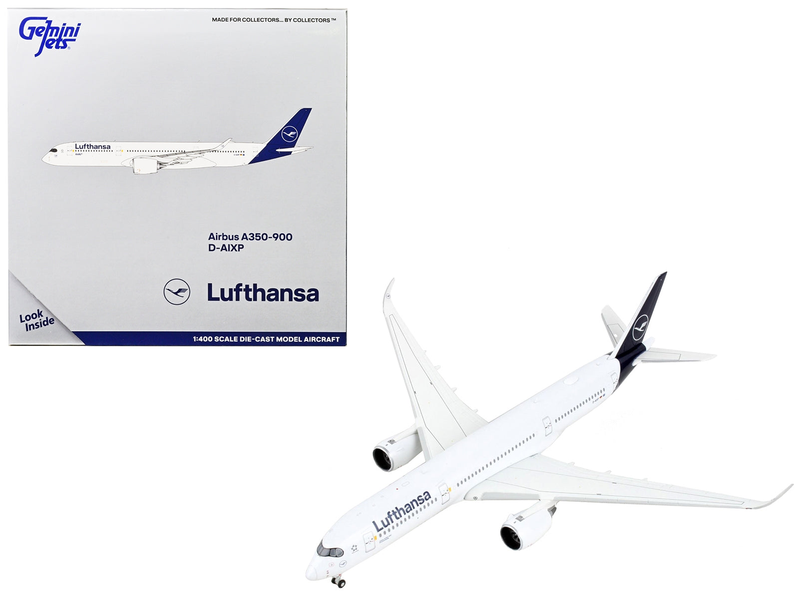 Airbus A350-900 Commercial Aircraft "Lufthansa - D-AIXP" White with Dark Blue Tail 1/400 Diecast Model Airplane by GeminiJets - Premium Aircrafts and War Planes from GeminiJets - Just $83.99! Shop now at Rapidvehicles