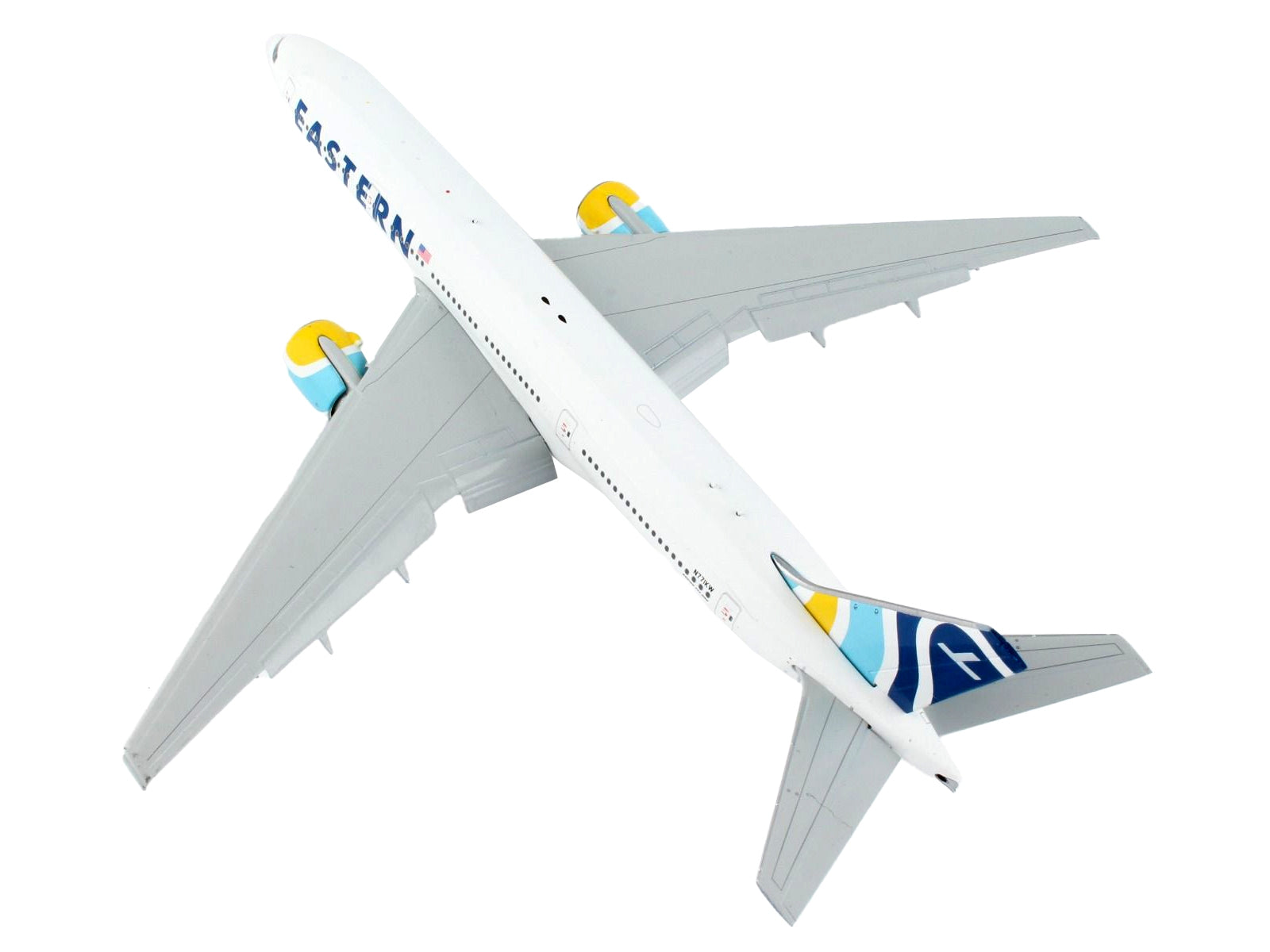 Boeing 777-200ER Commercial Aircraft with Flaps Down "Eastern Air Lines" White with Striped Tail 1/400 Diecast Model Airplane by GeminiJets - Premium Boeing from GeminiJets - Just $89.99! Shop now at Rapidvehicles