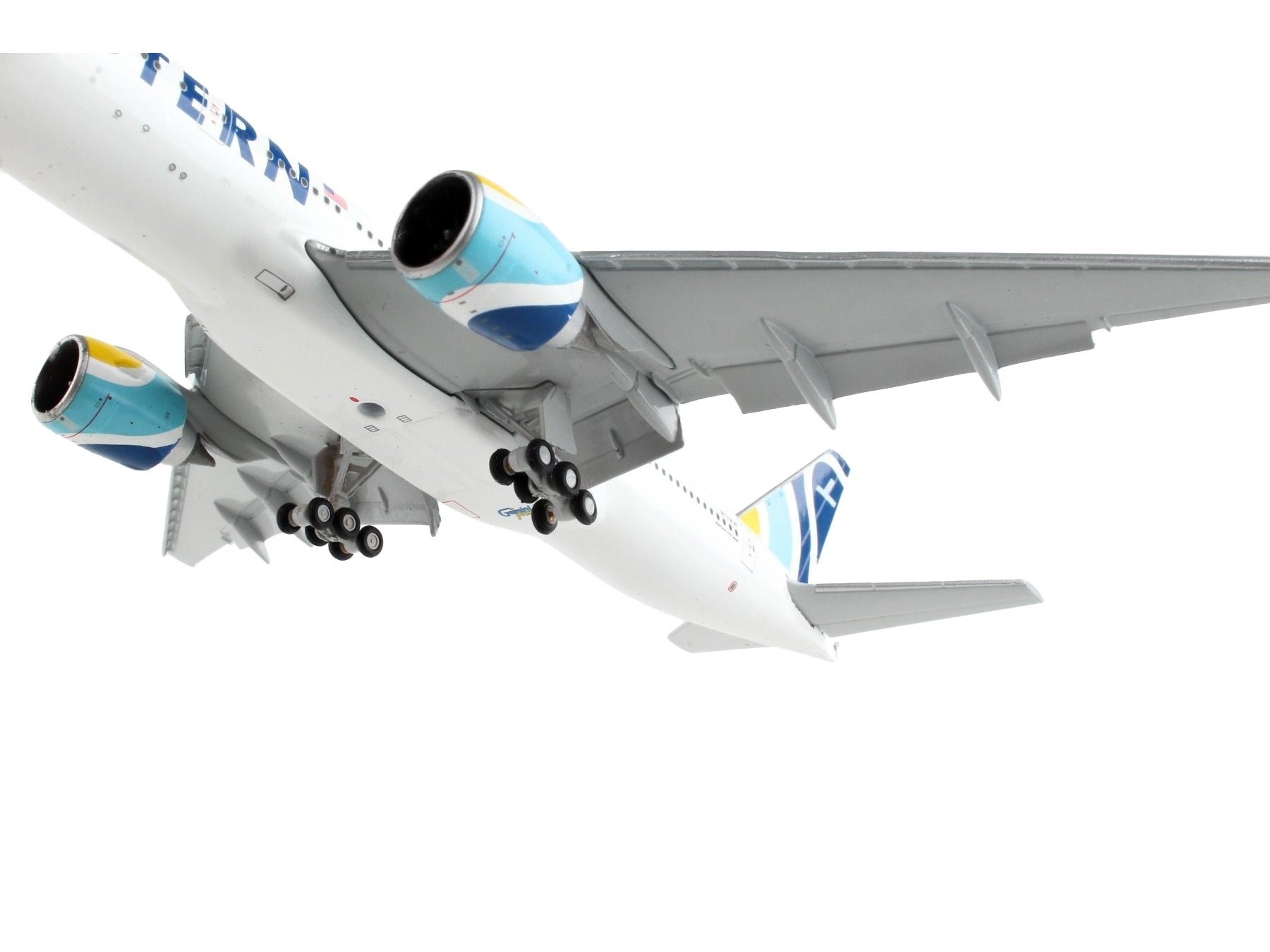 Boeing 777-200ER Commercial Aircraft with Flaps Down "Eastern Air Lines" White with Striped Tail 1/400 Diecast Model Airplane by GeminiJets - Premium Boeing from GeminiJets - Just $89.99! Shop now at Rapidvehicles