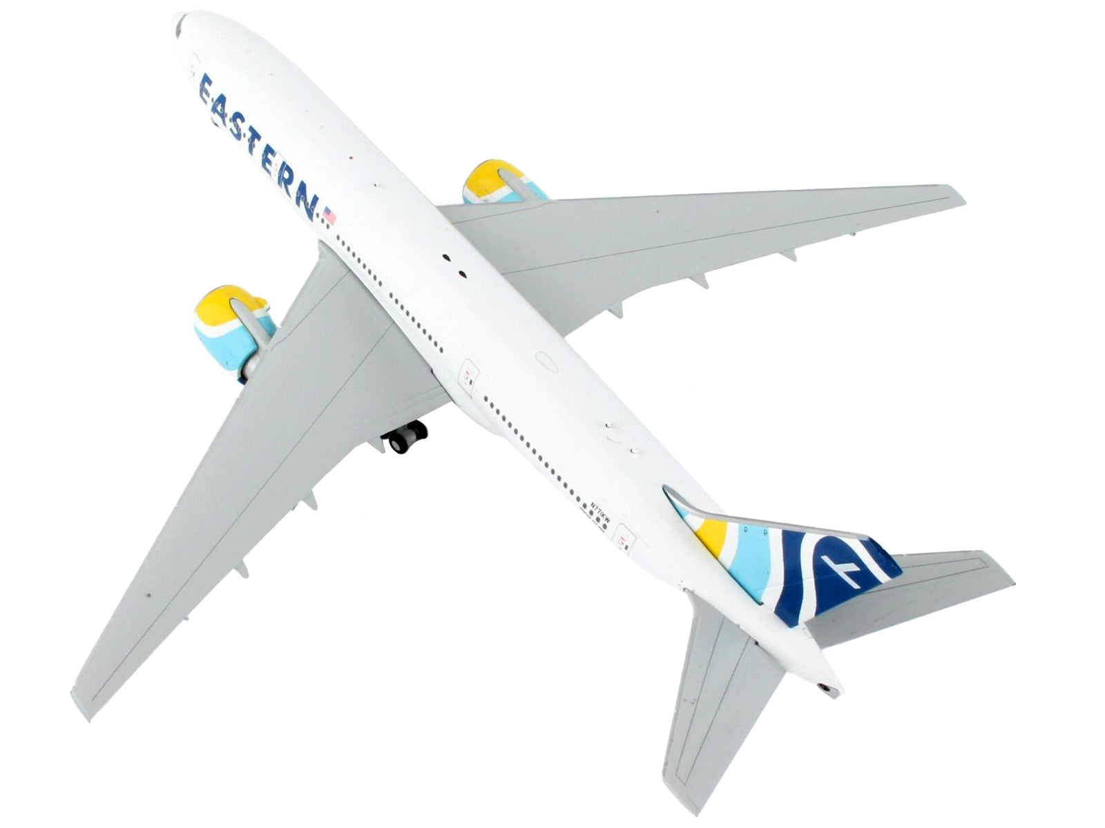 Boeing 777-200ER Commercial Aircraft "Eastern Air Lines" White with Striped Tail 1/400 Diecast Model Airplane by GeminiJets - Premium Boeing from GeminiJets - Just $85.99! Shop now at Rapidvehicles