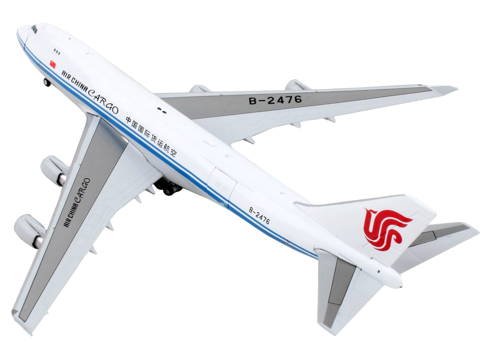 Boeing 747-400F Commercial Aircraft "Air China Cargo" White with Blue Stripes "Interactive Series" 1/400 Diecast Model Airplane by GeminiJets - Premium Boeing from GeminiJets - Just $89.99! Shop now at Rapidvehicles